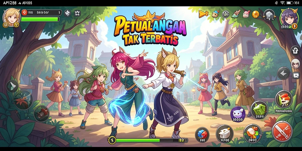 Tampilan gameplay API288 yang menakjubkan dengan karakter anime.