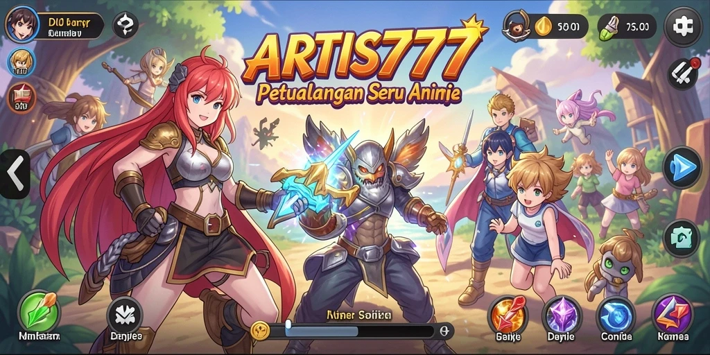 Tampilan menarik dari gameplay Anime ARTIS777.