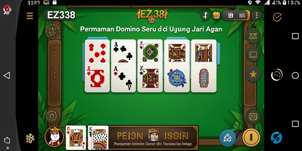 Tampilan gameplay EZ338 yang seru dengan aksi domino.