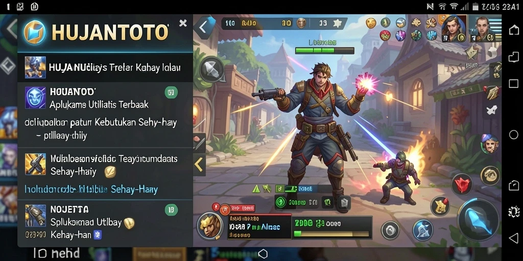 Screenshot utama HUJANTOTO menampilkan antarmuka aplikasi yang mudah digunakan.