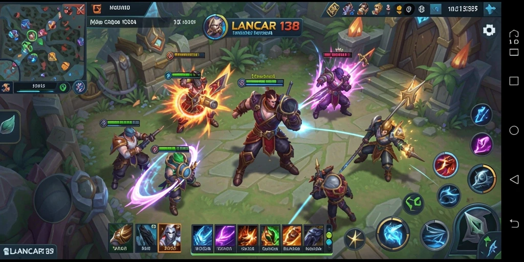 Tampilan visual menakjubkan dari aksi gameplay <strong>LANCAR138</strong>.