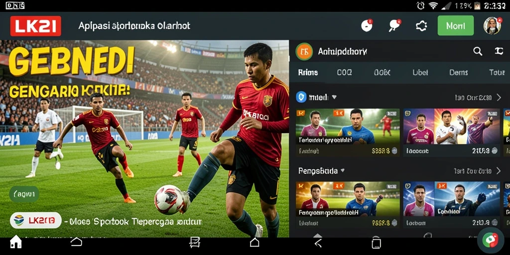 Tampilan menarik dari aplikasi LK21 saat melakukan taruhan olahraga.